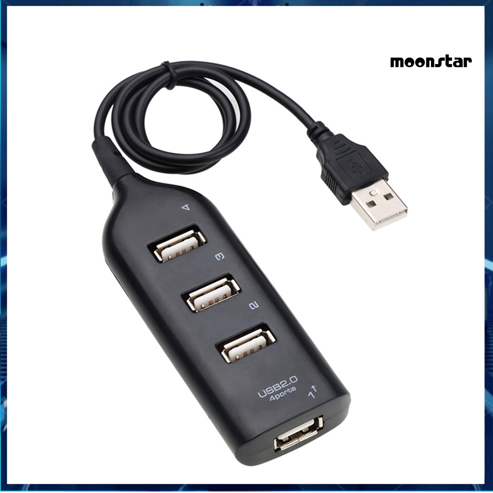 MO 4 Ports High Speed USB 2.0 Expansion Hub Splitter Adapter for PC Laptop Computer