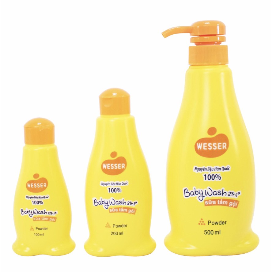 Sữa tắm gội WESSER 2 in 1 cho bé 500ml