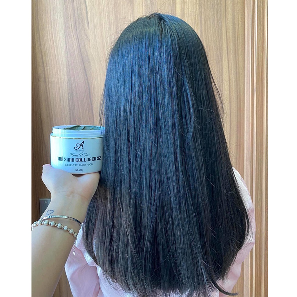 Kem Ủ Tóc Phục Hồi Tóc Hư Tổn nặng Tinh Chất Trà Xanh Acosmetics - 500g