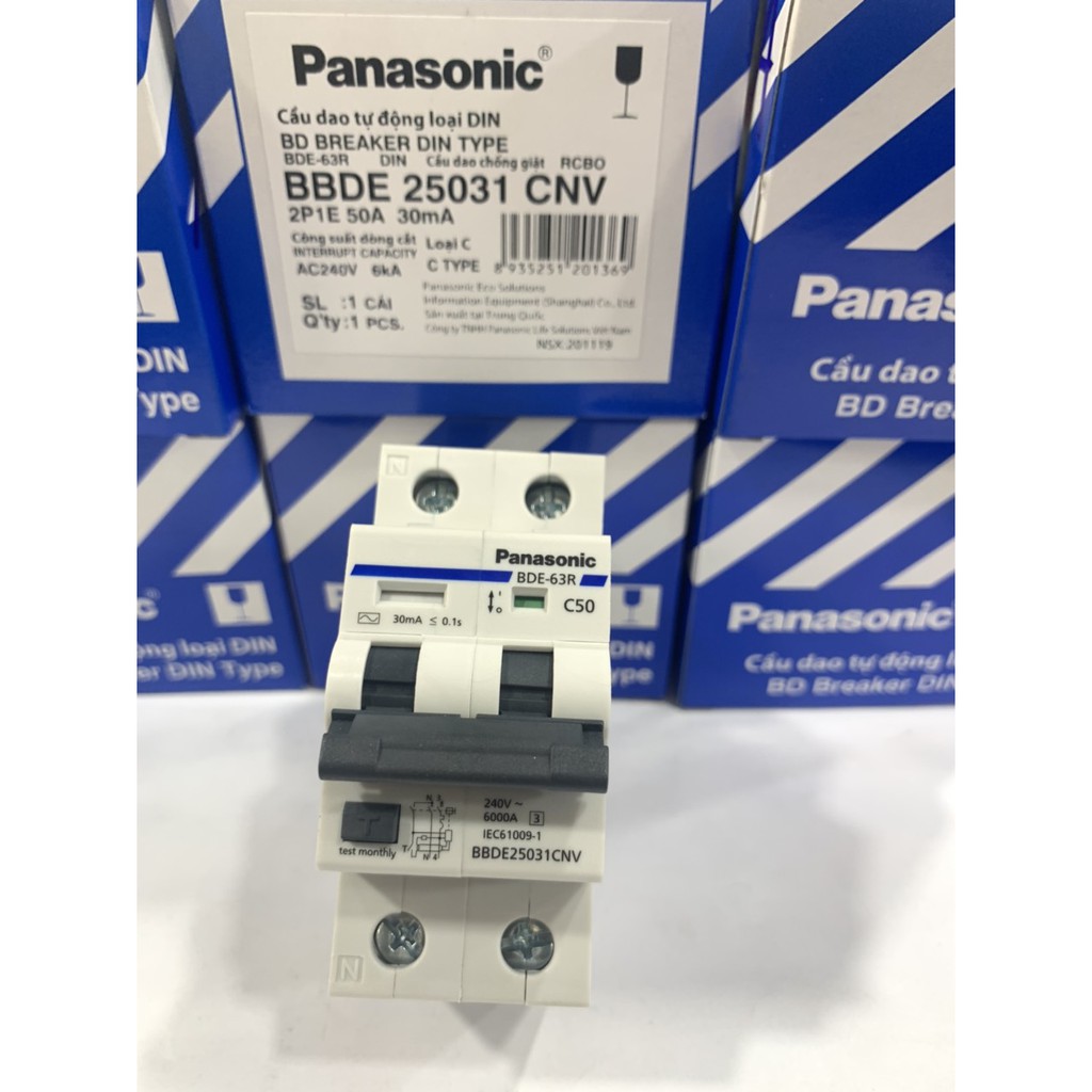 [GIÁ HỦY DIỆT] CB CHỐNG GIẬT PANASONIC chính hãng Cầu Dao Chống Giật Panasonic 16A,20A, 25A, 32A, 40A,50A,63A  30mA