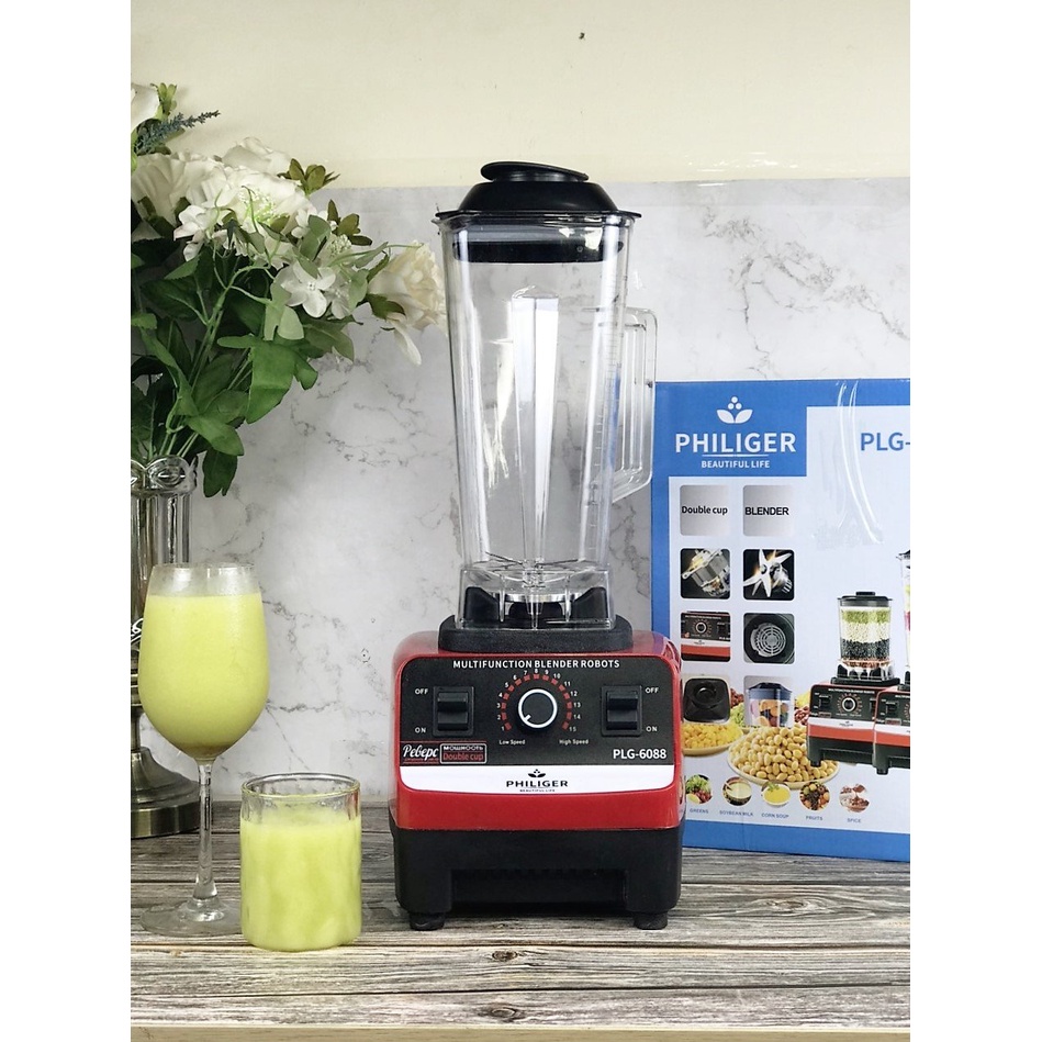 Máy Xay Sinh Tố Công Nghiệp Công Suất 4500W. Máy Xay Đa Năng Xay Đá, Xay Thịt Cá, Máy Xay Sinh Tố. Bảo hành 12 tháng