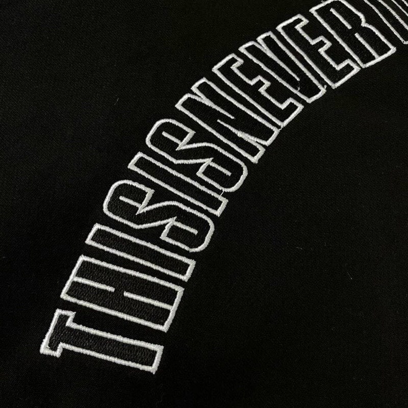 ÁO KHOÁC HOODIE NỈ NGOẠI NỮ CHUI ĐẦU KHÓA KÉO CHỮ THISISNEVERTHAT PHỐI NÓN MÀU KEM ĐEN XANH DÀY DẶN ẤM ÁP NITIQC