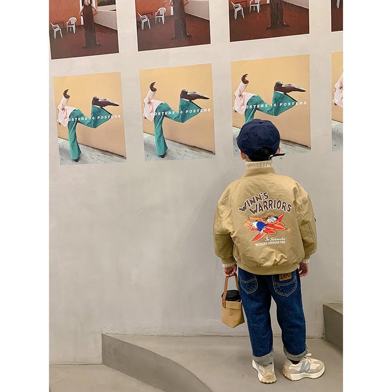 Áo Khoác Bóng Chày Thời Trang Xuân Thu 2022 Phong Cách Hàn Quốc Cho Bé Trai