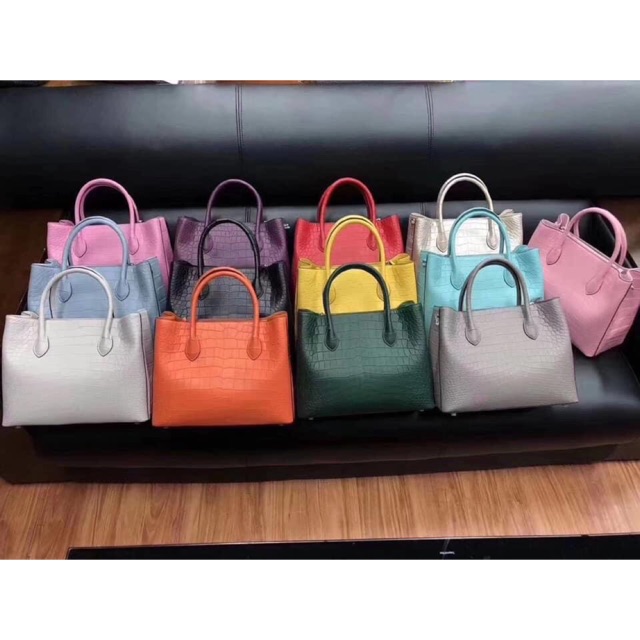 👜 Túi xách nữ full da cá sấu cao cấp chính hiệu, da bụng liền lạc. KHÔNG bán hàng dập vân cá sấu.