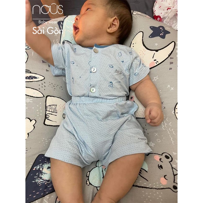 Bộ Quần Áo Cài Thẳng Cộc Tay NOUS ( Size 3-6M , 6-9M , 9-12M ) Giá từ 150000 - 155000đ