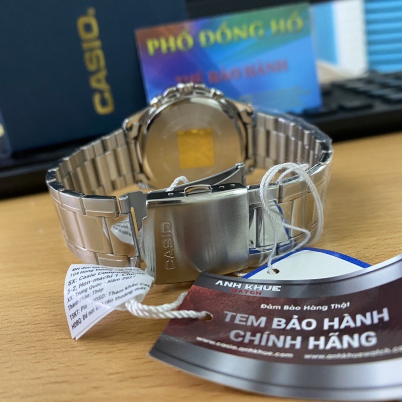 Đồng hồ nam dây kim loại Casio chính hãng Anh Khuê MTP-1374D-1AVDF
