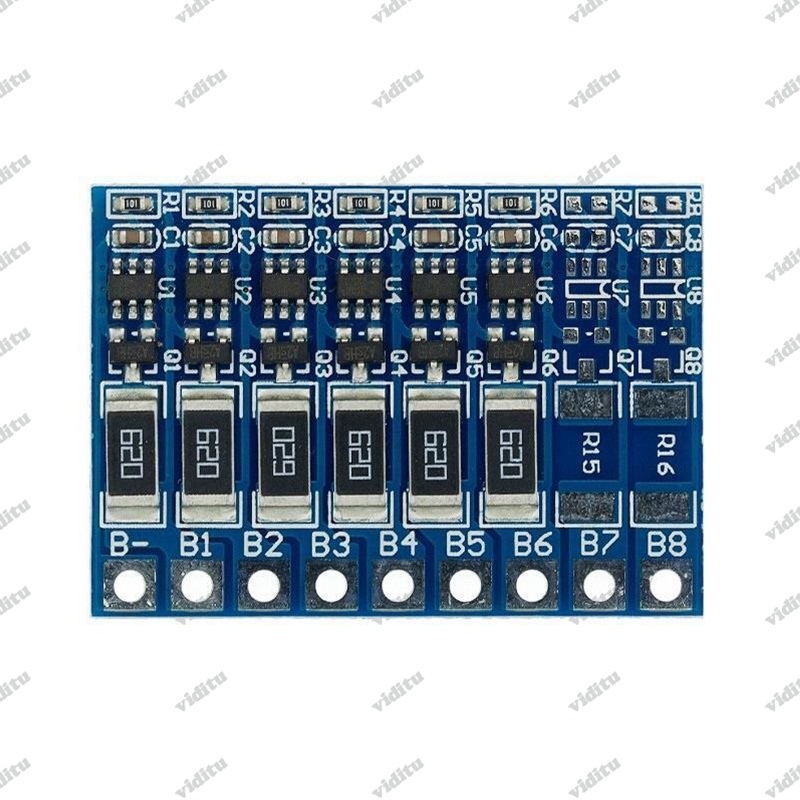 Mạch cân bằng 3S 4S 5S 6S 7S 8S thụ động bảo vệ pin Li-ion lithium 18650 4.2V 68mA - 18650 Li-ion battery Balance
