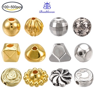 Set 100-500 Hạt Cườm Nhựa Hình Tròn Kích Thước 1.4mm Lỗ 6x3mm