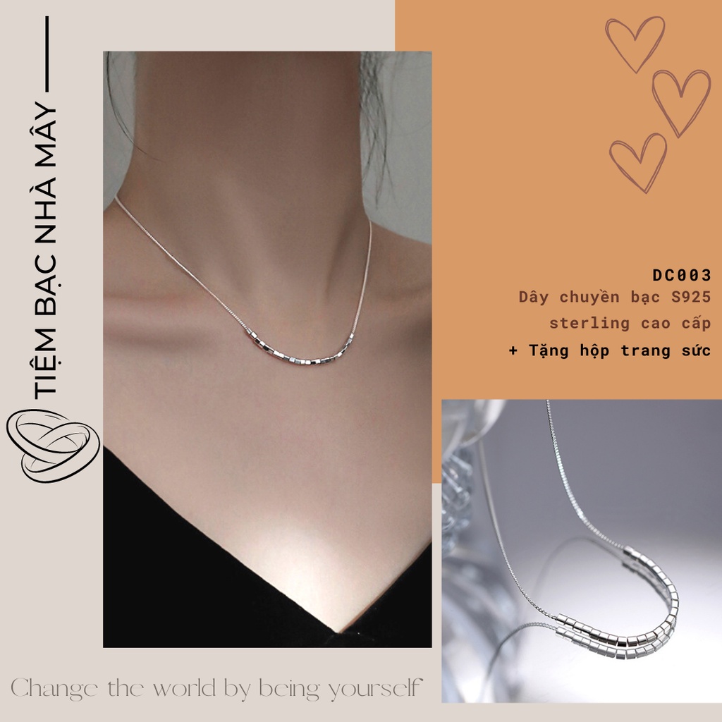 Dây chuyền bạc S925 sterling cao cấp Tiệm bạc nhà Mây