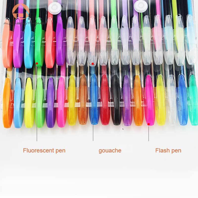 ABH 48pcs/36pcs/12pcs/Gel Pens Ball Pen Refills Neon Glitter Rollerball Pastel for Drawing