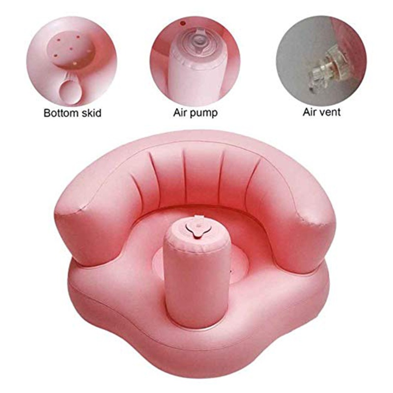 Ghế Ngồi Tắm Bơm Hơi Bằng PVC Dành Cho Bé Tập Ngồi