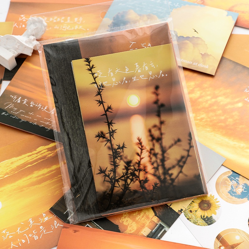 Bộ 11 Tấm Hình Dán Phong Cảnh Trang Trí Sổ Tay