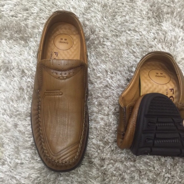 Giày lười nam da bò nguyên tấm GL14 (Tặng 1 đôi lót giày/sp)