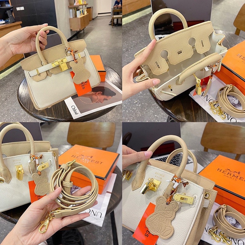Túi bikin kèm tag gấu size 20cm phối màu cực xinh