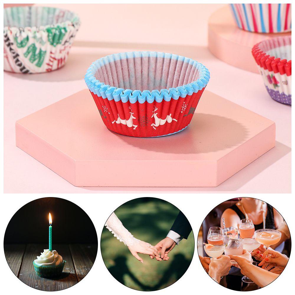 GOGOUP Set 100 Túi Giấy Đựng Bánh Cupcake Tiện Lợi Ốp