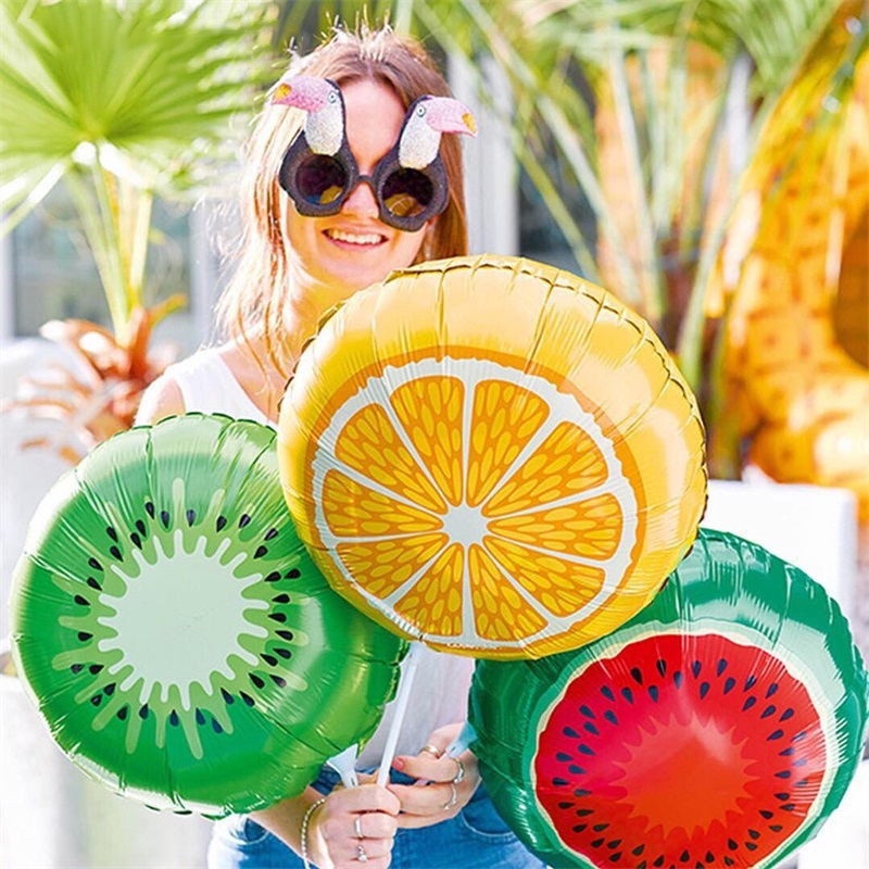 Bong Bóng Lá Nhôm 18 Inch Hình Trái Cây Xinh Xắn Dùng Để Trang Trí