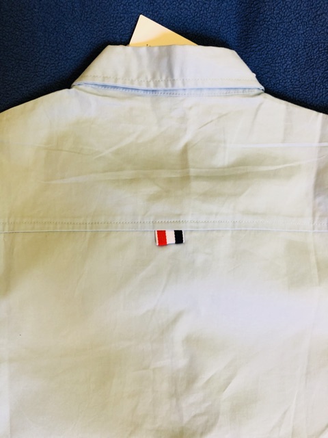 Sơmi bé trai tay ngắn màu xanh đi học có cổ size đại 40kg đến 60kg