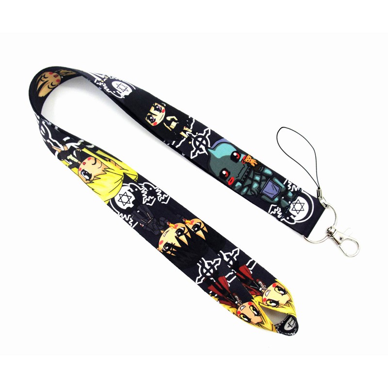 Fullmetal Alchemist Lanyard Dây buộc điện thoại di động Dây đeo thẻ ID Dây buộc Giấy phép lao động Dây buộc thẻ nhân viên Dây buộc ID Chủ thẻ làm việc Dây đeo chứng chỉ triển lãm