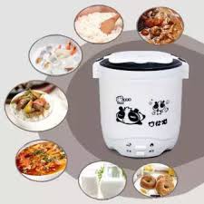 Nồi cơm điện 1L mini Rice Cooker nấu cơm - Tặng bộ thìa đũa Inox