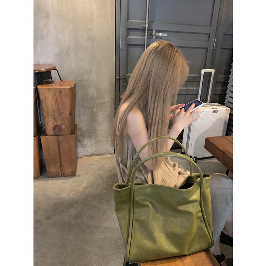 Niche Túi Xách Tote Một Vai Đa Năng Thiết Kế Đơn Giản