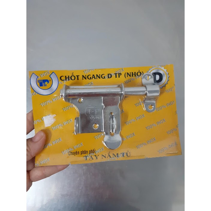 Chốt khóa cửa ngang Inox 8F có khóa