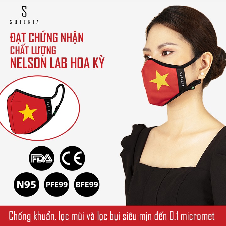 Khẩu trang thời trang cao cấp Soteria Vietnam’s Flag ST232 cờ đỏ sao vàng | BigBuy360 - bigbuy360.vn