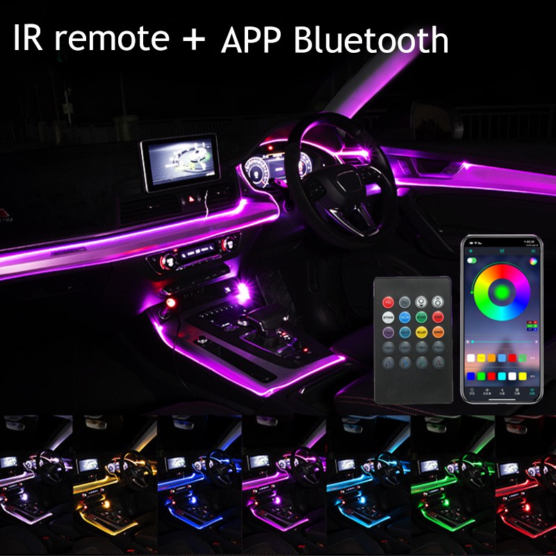 Dây Đèn Led Trang Trí Nội Thất 5 Trong 1 Rgb El Neon Bluetooth Điều Khiển Bằng Bluetooth