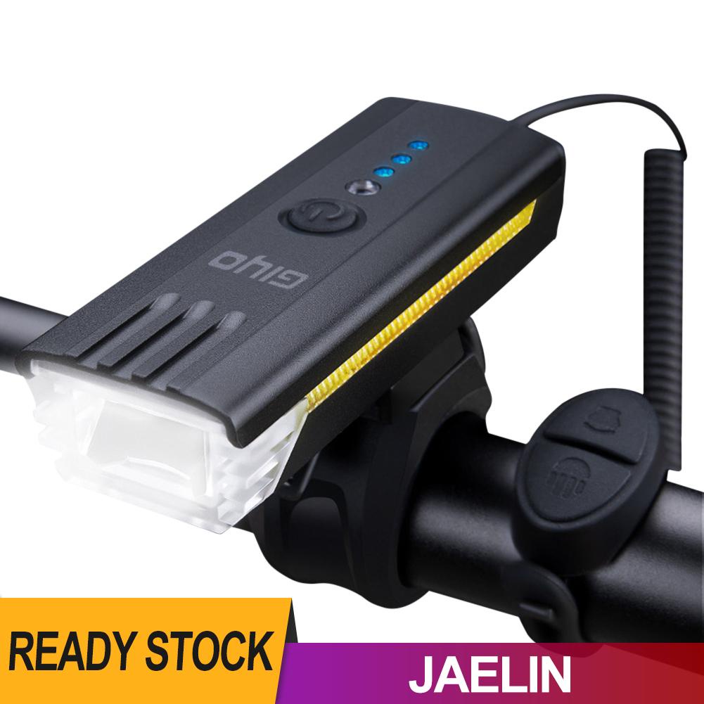 ♚Jae♚Đèn Pha LED Chống Thấm Nước Sạc USB Cho Xe Đạp Địa Hình