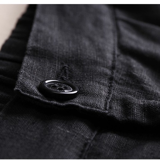 Quần culottes ống rộng suông đũi dáng dài lưng thun chun màu trắng đen be vải mềm - Quần ống suông nữ thể thao mặc ở nhà