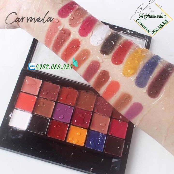 Bảng Son Carmela Dupe 18 Ô Cao Cấp Với Chất Son Lì