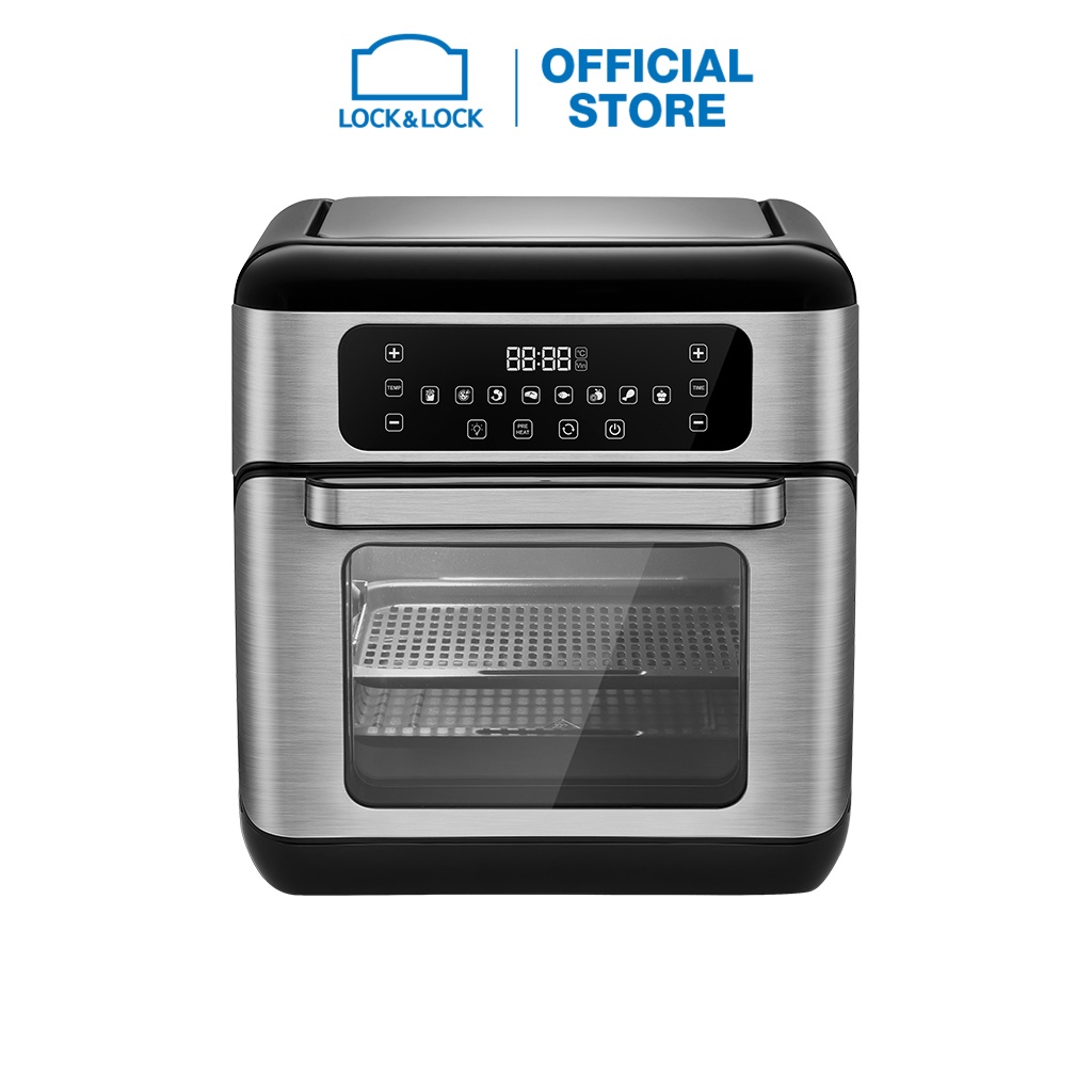 [Mã ELHADEV giảm 4% đơn 300K] Lò nướng chân không điện tử Lock&amp;Lock All-in-one Air Fryer Oven 10L Màu đen - EJF291BLK