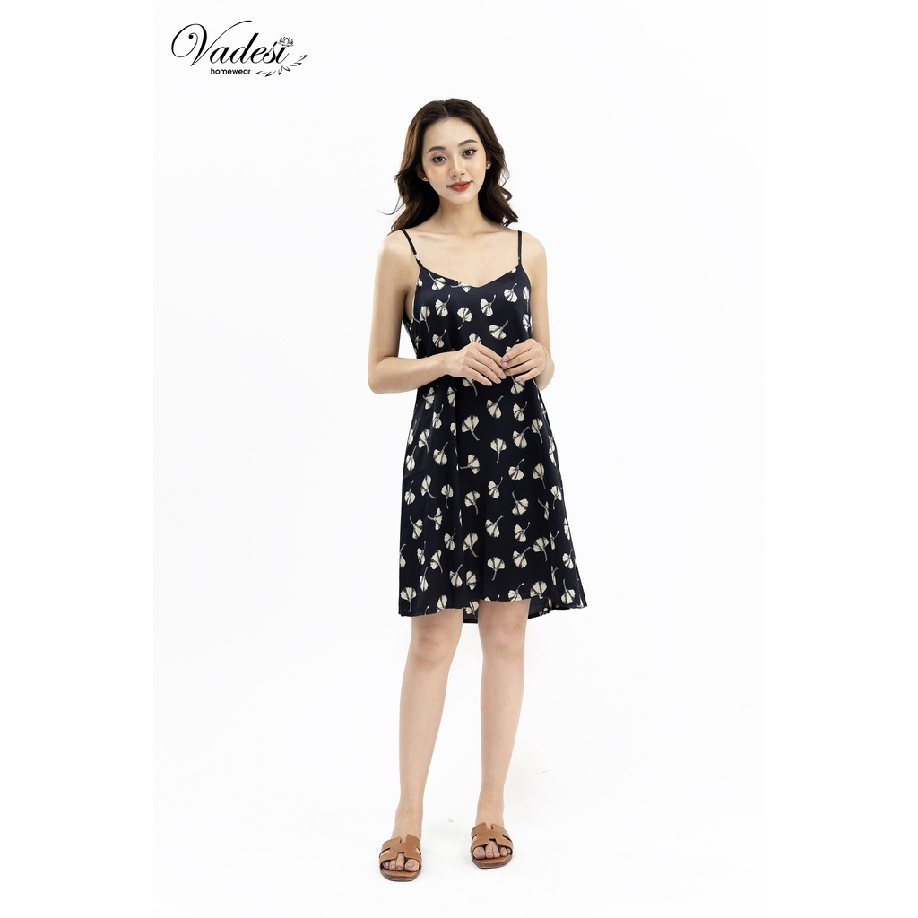 Váy Ngủ Sexy Gợi Cảm VADESI Lụa Satin Cao Cấp Quyến Rũ Đầm Ngủ 2 Dây Mềm Mại Hiện Đại Phong Cách Nhật