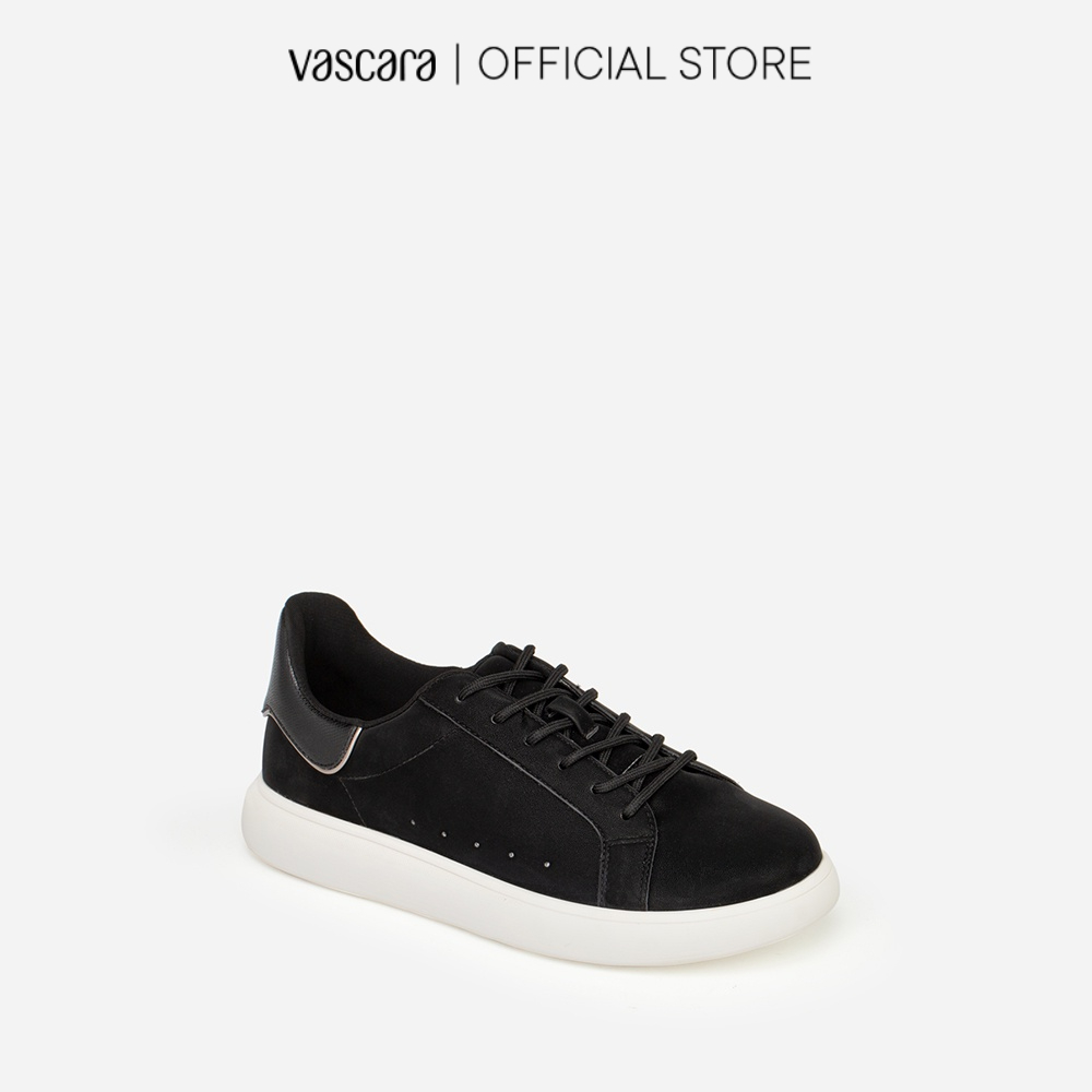 Vascara Giày Sneaker Gót Viền Metallic SNK 0041 Màu Đen