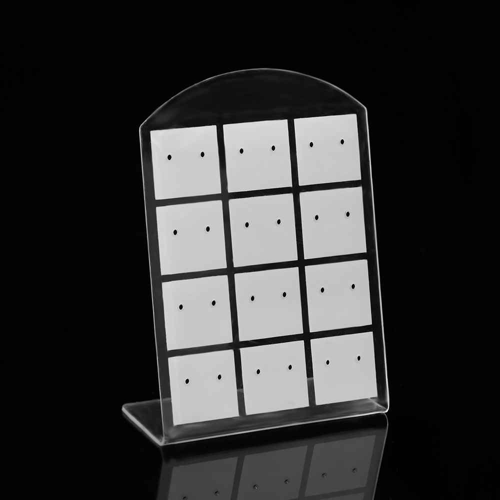 Giá Đỡ Trưng Bày Khuyên Tai Bằng Nhựa 3 Kích Thước Màu Trắng/ Đen