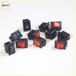 Công tắc bập bênh 2 chân 3a 250v kcd11 2 màu đỏ - đen
