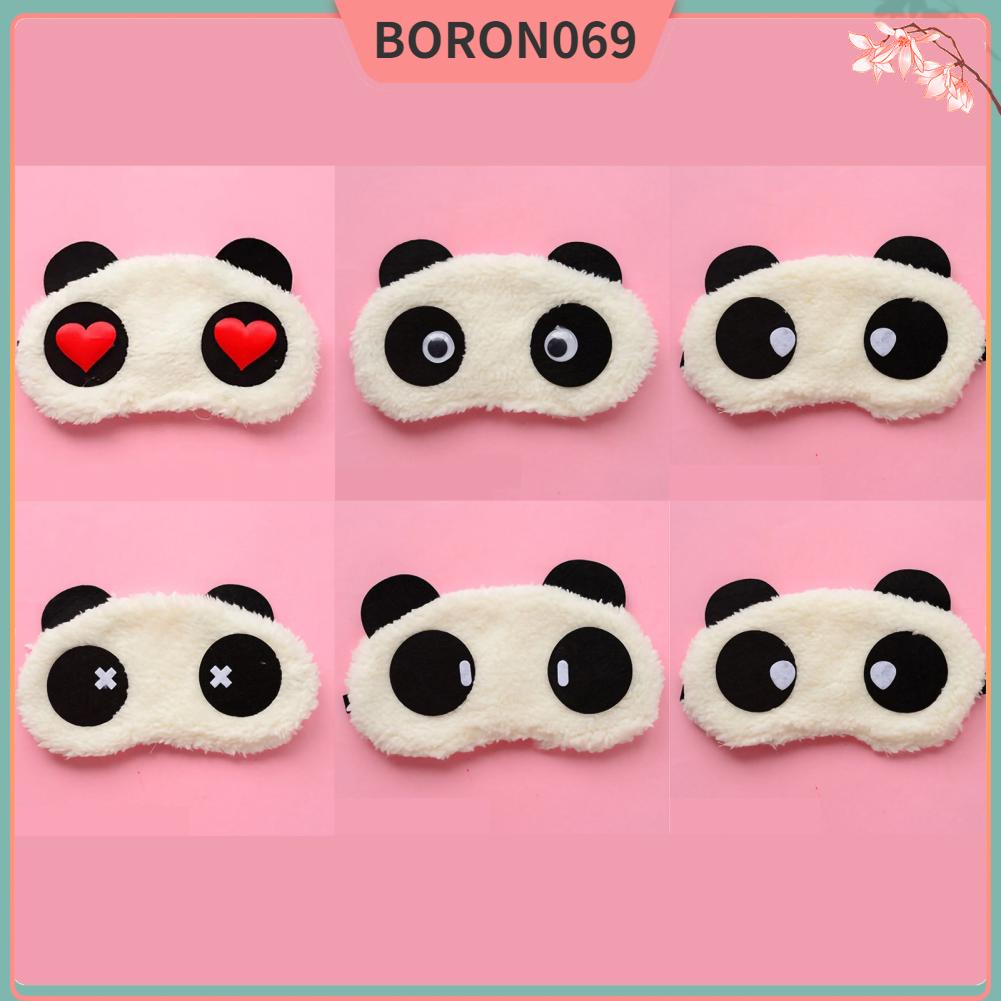 Boron069 Mặt nạ mắt bông dễ thương Plush Eyeshade Portable Shading Sleep Eye Cover cho phòng ngủ văn