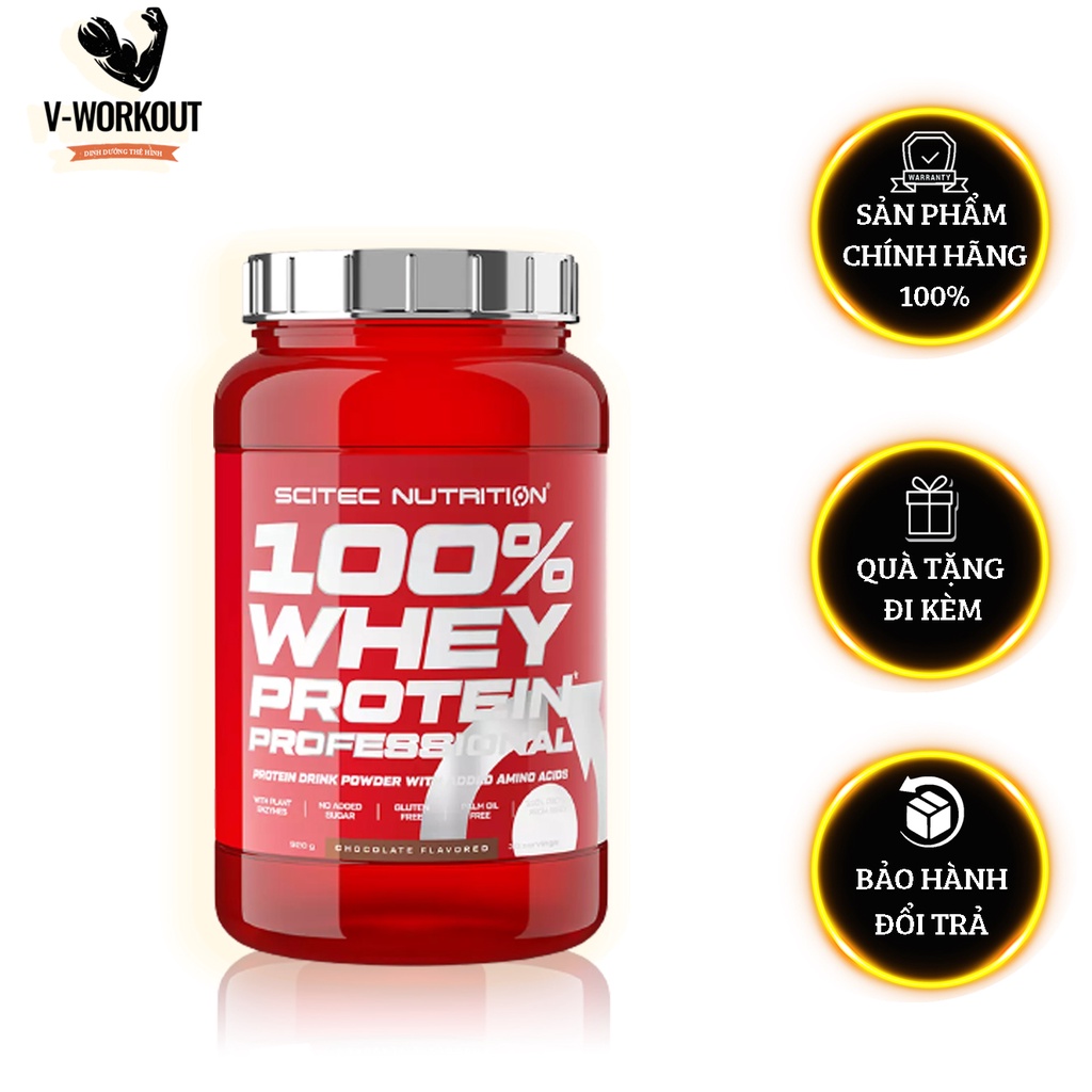 Whey Protein | 100% Whey Protein Professional 920G | Whey protein tăng cơ và duy trì cân nặng | SCITEC NUTRITION
