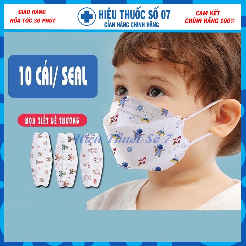Túi 10 cái khẩu trang trẻ em KF94 trẻ em Hàn Quốc