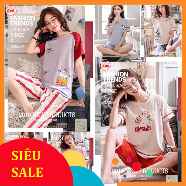 Bộ đồ ngủ - Đồ mặc nhà Cao cấp 100% cotton L1