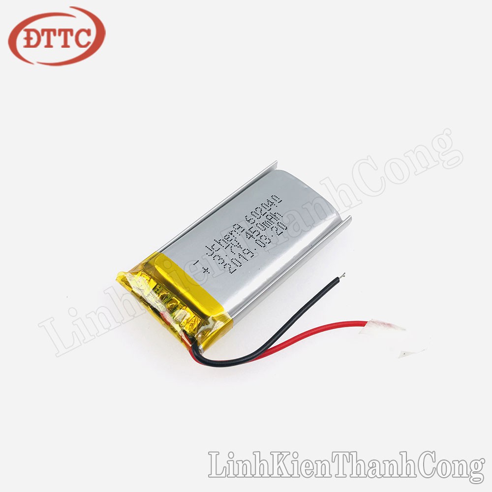 Pin Lipo Polymer 3.7V 450mAh 6x20x40mm (Có Mạch Bảo Vệ)