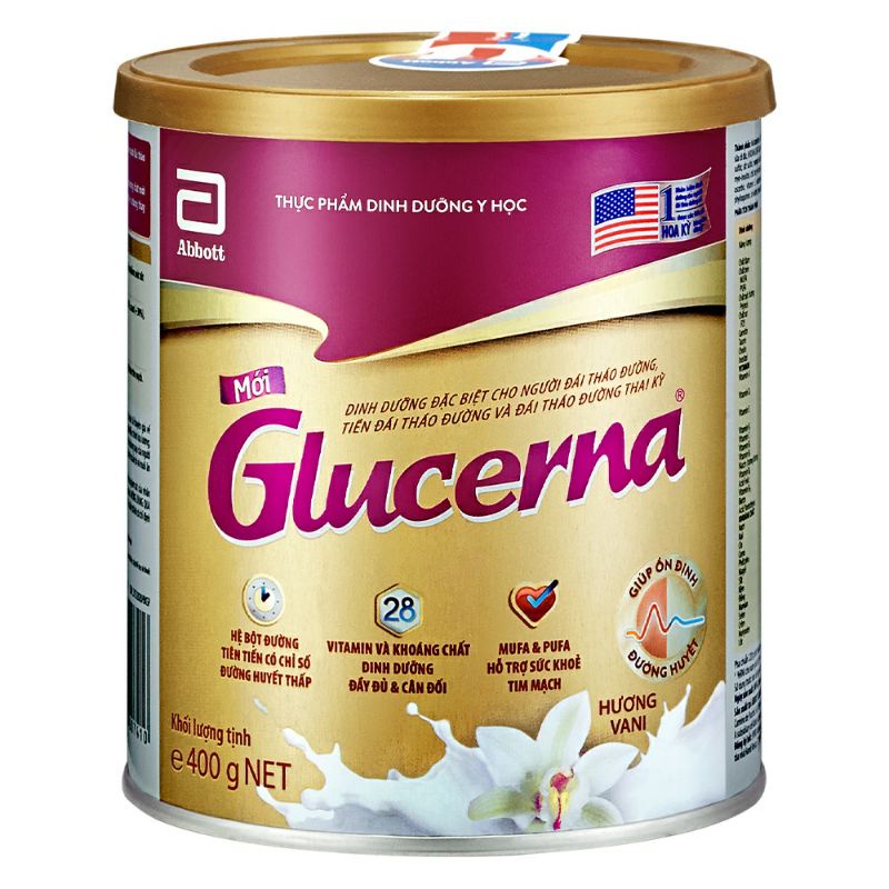 Sữa bột Glucerna 400g hương vani