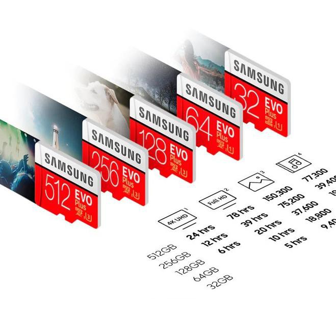 Thẻ Nhớ Samsung Micro Sd 32gb / 64gb128gb / 256gb / 512gb Class 10 Evo Plus Sd | BigBuy360 - bigbuy360.vn