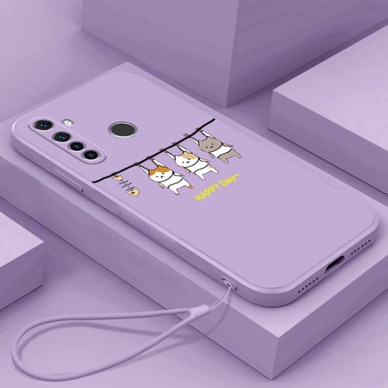 Ốp lưng realme 5 realme c3 realme 5i realme 6i realme 5 pro Ốp Điện Thoại Silicone Mềm In Hình Mèo LSMM01 Cho realme 5 realme c3 realme 5i realme 6i realme 5 pro viền vuông cute