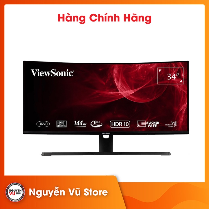 Màn hình cong Gaming ViewSonic VX3418-2KPC 34&quot; 2K 144Hz - Hàng Chính hãng