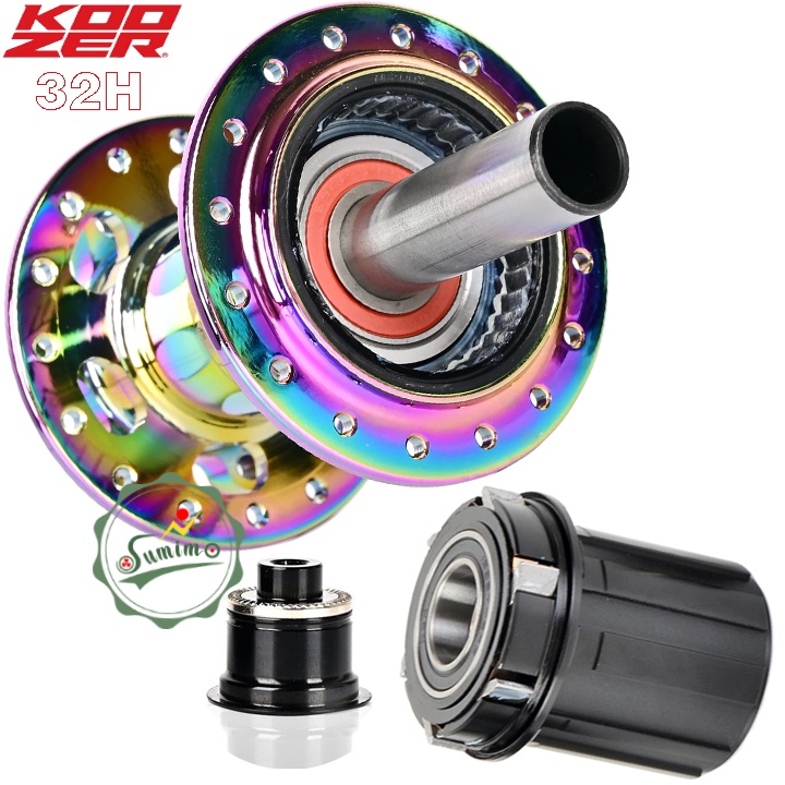 Đùm bộ KOOZER XM490 Pro 32 lổ ty bật QR - Cối HG 12 Speed - Thắng dĩa