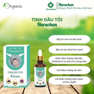[ Tặng đồ chơi ] TINH DẦU TỎI Organic HARUCHAN 50ml Date 01/24