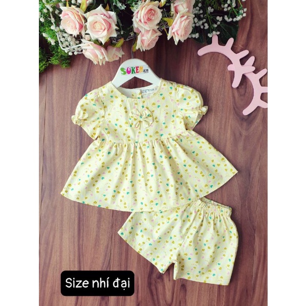 Bộ bé gái kate hoa dễ thương size 2-7