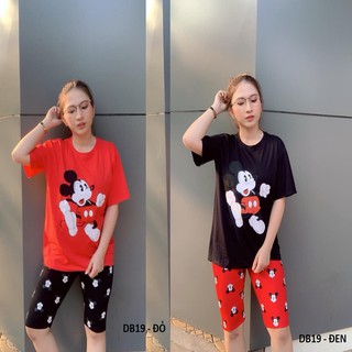 Đồ bộ lửng in hình mickey siêu xinh. xưởng đầm thùy dương-db19