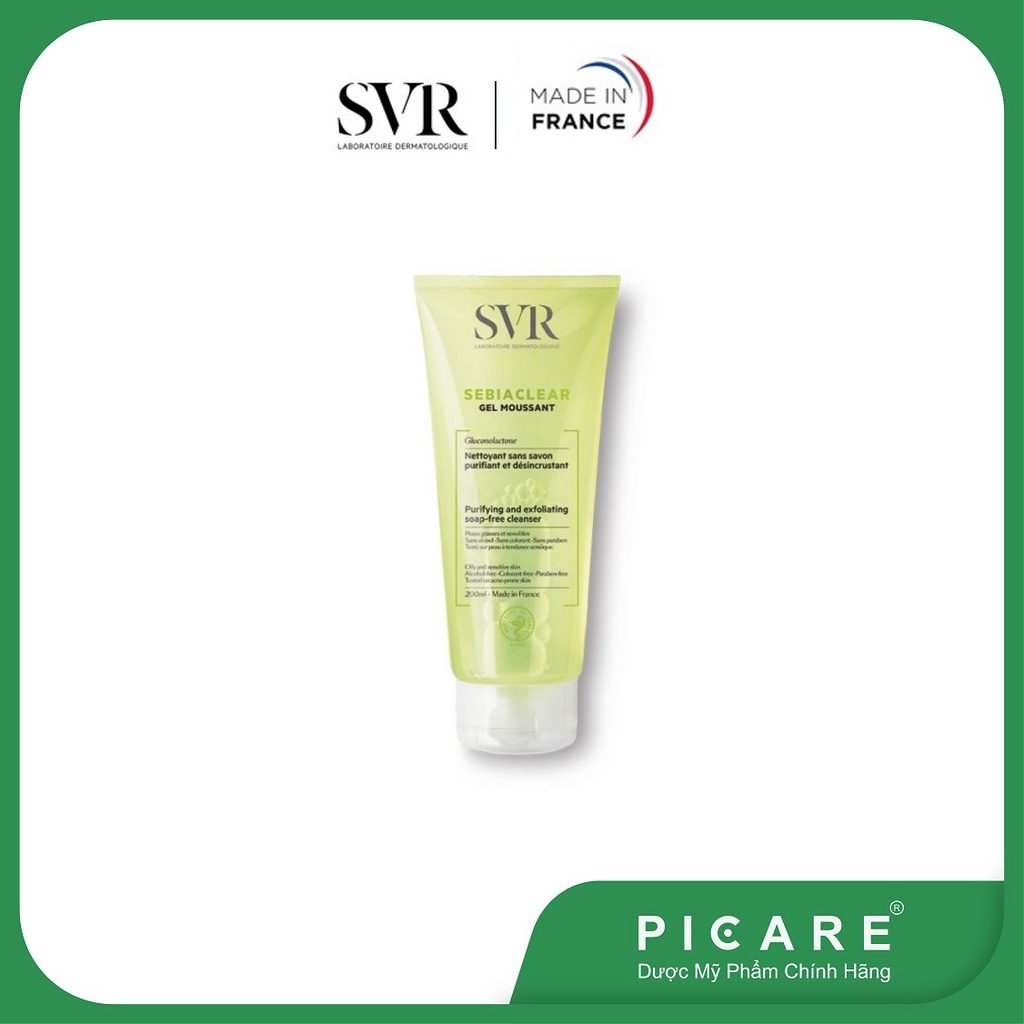 Gel rửa mặt dành cho da dầu SVR Sebiaclear Moussant 200ml
