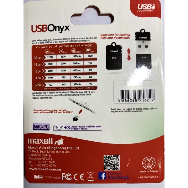 Usb Maxell Onyx 16gb.